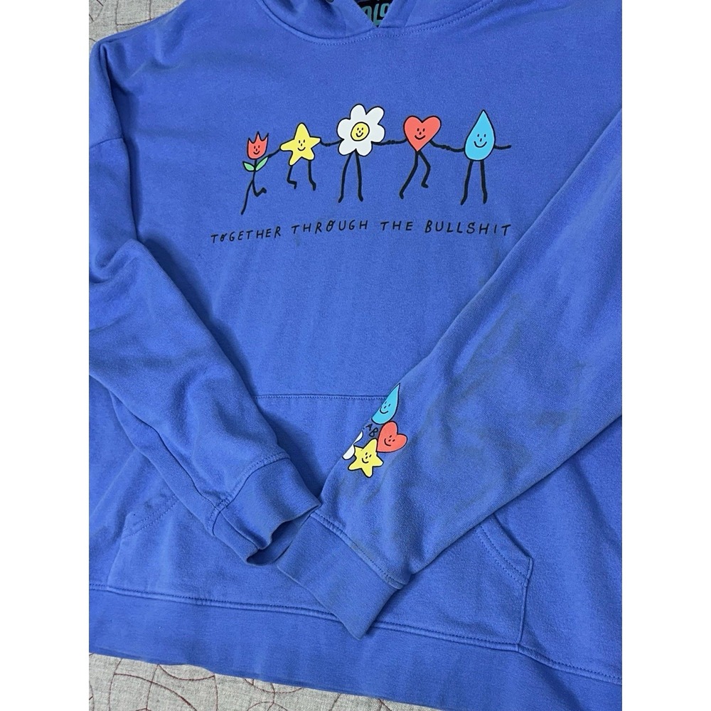 A.Lab Together Women's Blue Unity Hoodie / Size Large - Picture 2 of 5